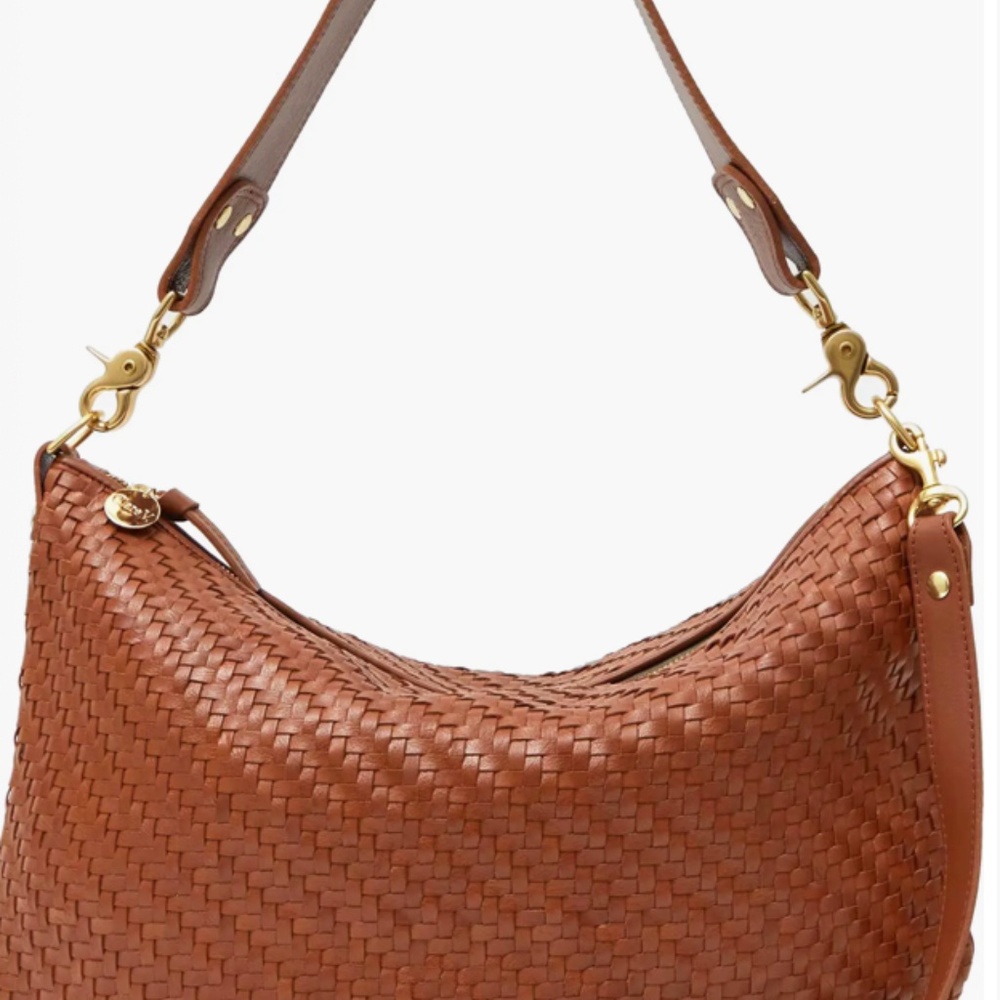 Clare V. Moyen Woven Leather Messenger Bag
